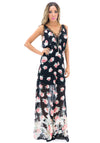 HANNAH FLORAL MAXI DRESS - Black - Haute & Rebellious