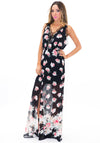 HANNAH FLORAL MAXI DRESS - Black - Haute & Rebellious