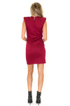BRISTOL SHOULDER PADDED DRESS - Maroon - Haute & Rebellious