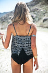 Jahana Aztec Print Crop Tank - Haute & Rebellious