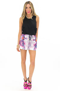 REFLECTION PRINT SHORTS - Pink - Haute & Rebellious