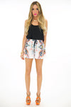 REFLECTION PRINT SHORTS - Orange - Haute & Rebellious
