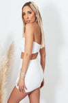 Crop Top with Front Tie - White