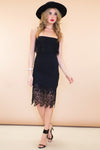 Becka Contrast Lace Tube Dress - Haute & Rebellious