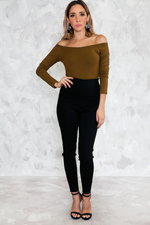 Basic Long Sleeve Tee - Olive