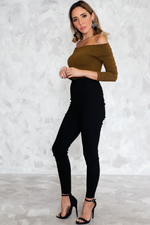 Basic Long Sleeve Tee - Olive