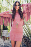 Akela Suede Fringe Dress - Haute & Rebellious
