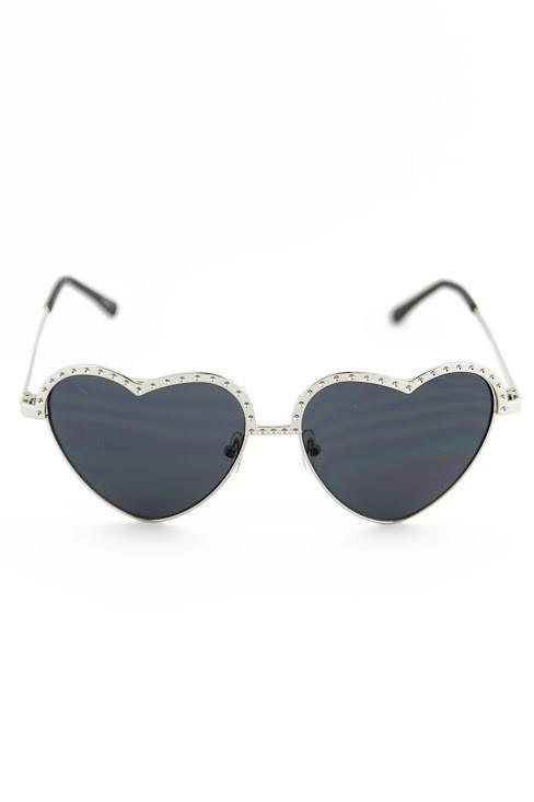 I HEART YOU SUNGLASSES - Black/Silver - Haute & Rebellious