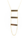 LONG TRIPLE BLOCK PENDANT NECKLACE - Haute & Rebellious