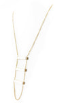 LONG TRIPLE BLOCK PENDANT NECKLACE - Haute & Rebellious