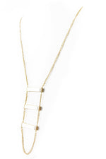 LONG TRIPLE BLOCK PENDANT NECKLACE - Haute & Rebellious