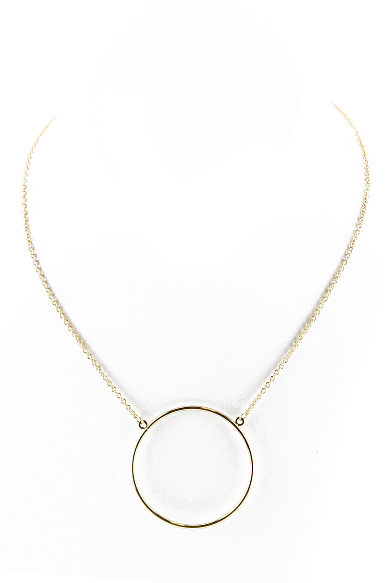 PETITE CIRCLE PENDANT NECKLACE - Haute & Rebellious