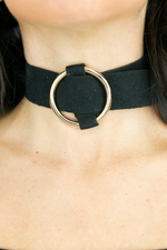 Chloe Circle Thick Choker - Black - Haute & Rebellious