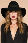 Wool Floppy Hat - Black