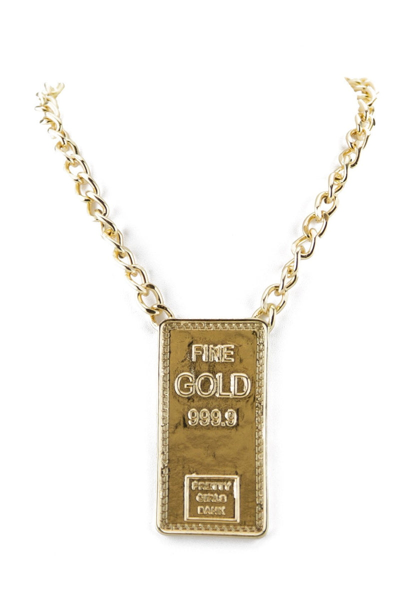 FINE GOLD BAR PENDANT NECKLACE - Haute & Rebellious