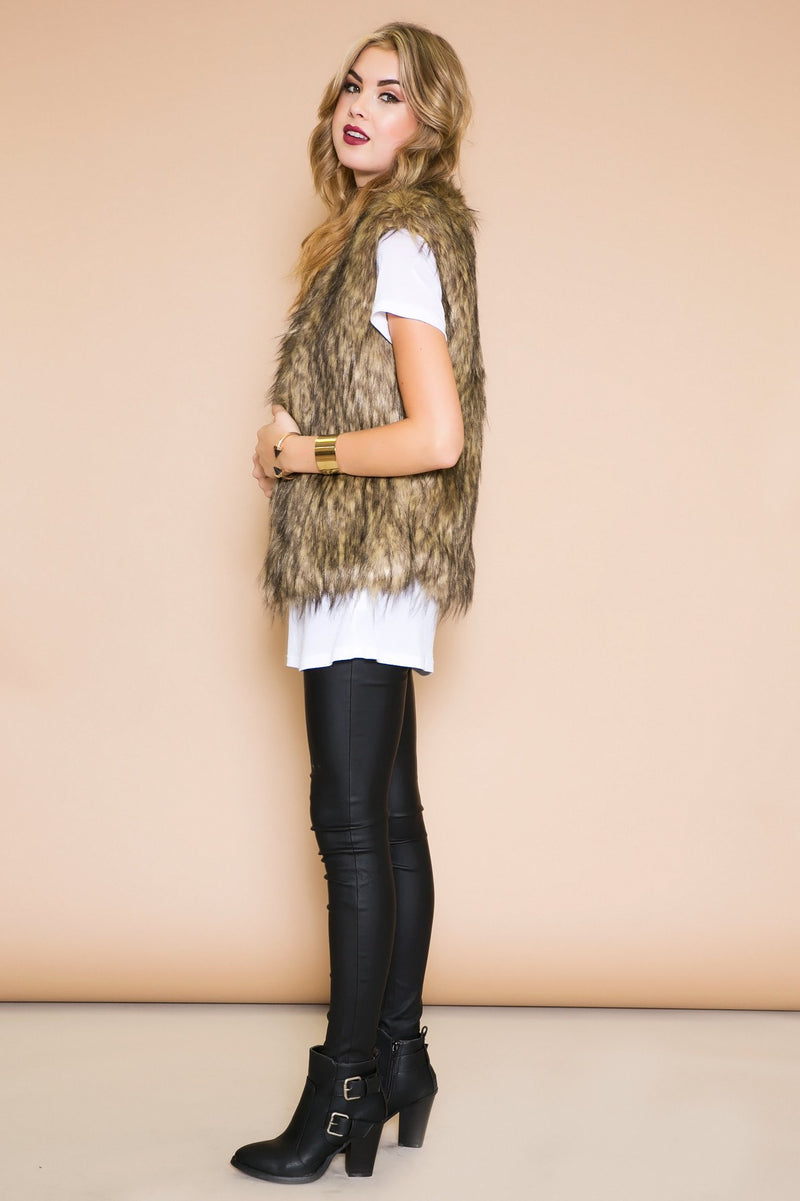 Hasten Faux Fur Vest - Haute & Rebellious