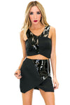 BRONX PATENT VEGAN LEATHER CROP TOP - Haute & Rebellious