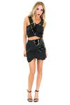 BRONX PATENT VEGAN LEATHER CROP TOP - Haute & Rebellious