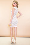 Dalia Lace Body-Con Dress - White - Haute & Rebellious