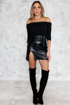 Ribbed Off-Shoulder Tee
