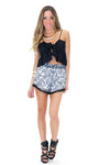 PAULIE POM-POM PAISLEY SHORTS - Haute & Rebellious