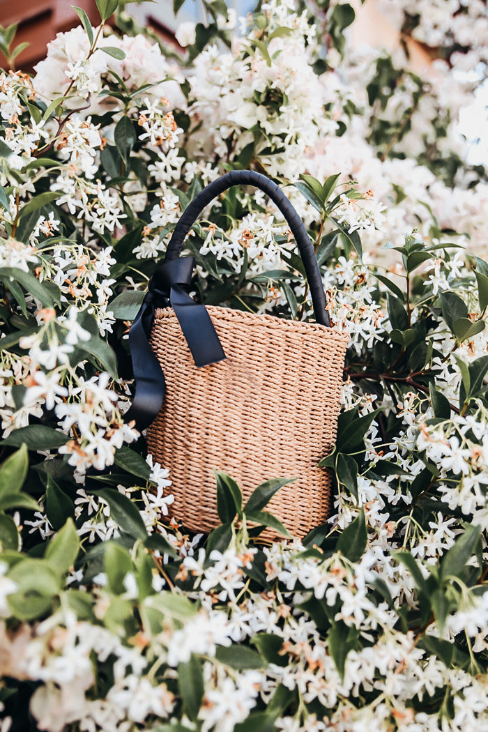 Round Straw Basket Bag2