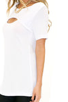 CRAISON PADDED CUTOUT TEE - Haute & Rebellious