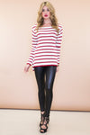 Nalley Striped Sweater - Red - Haute & Rebellious