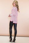 Nalley Striped Sweater - Red - Haute & Rebellious