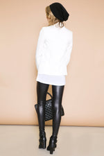 Cain Fitted Single Breast Blazer - White - Haute & Rebellious