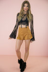Lace Me Up Suede Shorts - Haute & Rebellious
