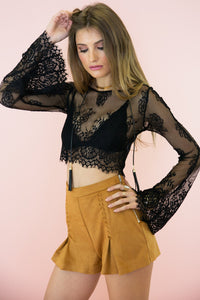 Lace Me Up Suede Shorts - Haute & Rebellious