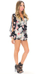 HANNAH FLORAL ROMPER - Black - Haute & Rebellious