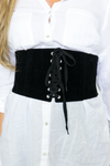 Lace-Up Suede Corset Belt - Haute & Rebellious