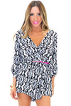 RICKSTON PATTERN CHIFFON ROMPER - Haute & Rebellious