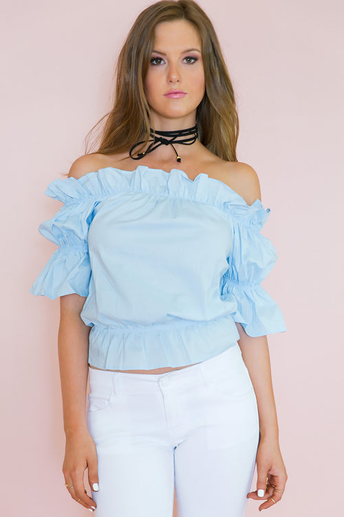 Rare Envy Ruffle Off-Shoulder Top - Haute & Rebellious