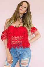 Off-Shoulder Crochet Top