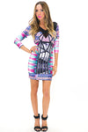 HESSAN MIRROR PRINT KNIT DRESS - Haute & Rebellious