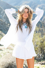 Bali Pom-Pom Slit-Back Linen Shirt - Haute & Rebellious