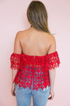 Off-Shoulder Crochet Top