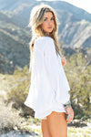 Bali Pom-Pom Slit-Back Linen Shirt - Haute & Rebellious