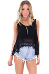 ESTER LACE CROP TOP - Black - Haute & Rebellious