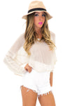 RECKFORD CROP SWEATER - Natural - Haute & Rebellious