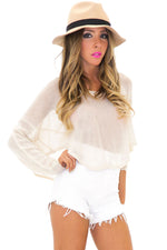 RECKFORD CROP SWEATER - Natural - Haute & Rebellious