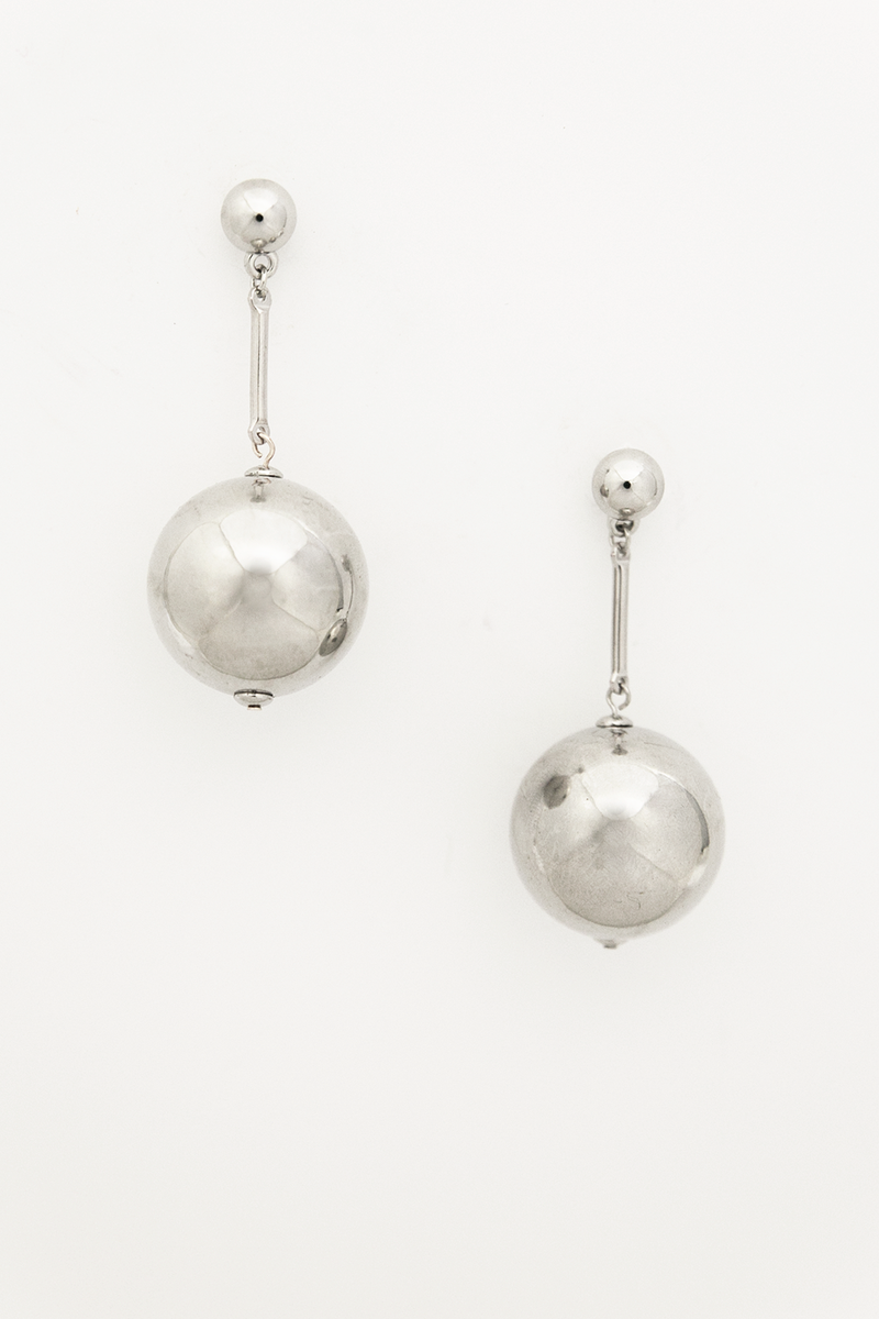 Dangle Ball Earring - Silver