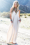 Nomad Linen Spaghetti Strap Maxi - Haute & Rebellious
