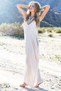 Nomad Linen Spaghetti Strap Maxi - Haute & Rebellious