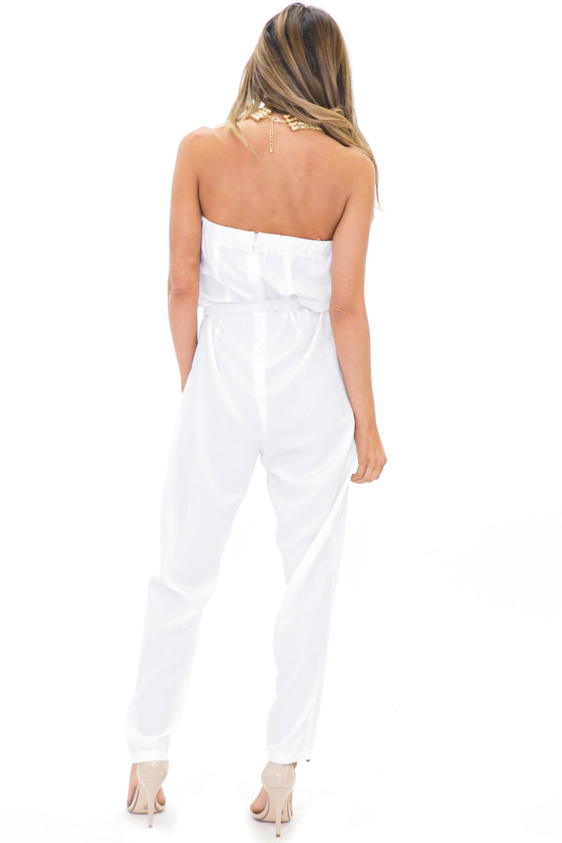 LANA DRAPE STRAPLESS JUMPSUIT - Haute & Rebellious