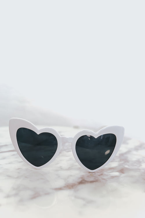 Heart Sunglasses - White