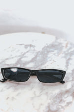 Rectangle Thin Sunglasses - Black